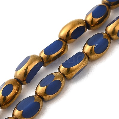 Electroplate Opaque Color Glass Beads Strands EGLA-Q127-A01-02H-1