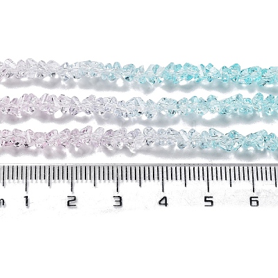 Transparent Glass Bead Strands GLAA-H023-03O-1