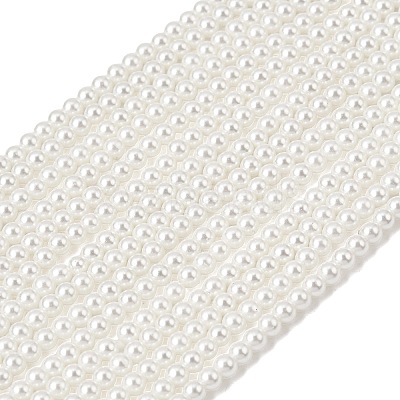 Eco-Friendly Dyed Glass Pearl Round Beads Strands HY-A002-3mm-RB001-1