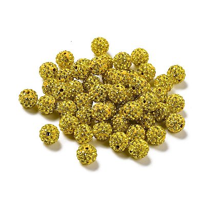 Pave Disco Ball Beads X1-RB-A130-10mm-17-1