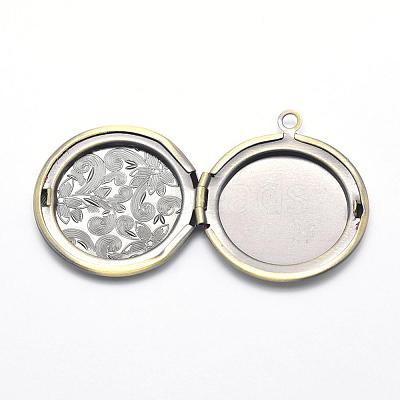 Brass Locket Pendants KK-F717-41AB-NR-1