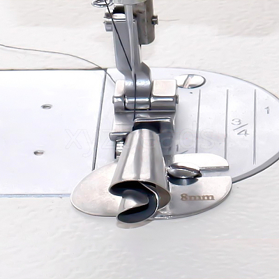 4Pcs 4 Styles Stainless Steel Sewing Rolled Hemmer Foot AJEW-LP0010-19B-1