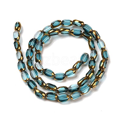 Electroplate Transparent Glass Beads Strands EGLA-Q127-A01-01B-1