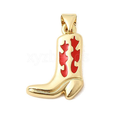 Brass Enamel Pendants KK-H267-117G-04-1