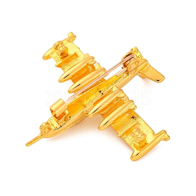 Zinc Alloy Crystal Rhinestone Brooch JEWB-U010-03G-03-1