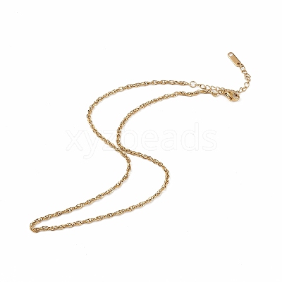 Ion Plating(IP) 304 Stainless Steel Rope Chain Necklace for Men Women NJEW-K245-010A-1