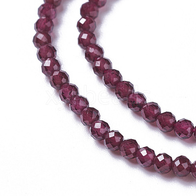 Natural Garnet Beads Strands X-G-F596-03-4mm-1