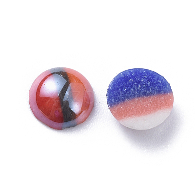 Opaque Glass Cabochons X-GGLA-S038-12-8mm-1