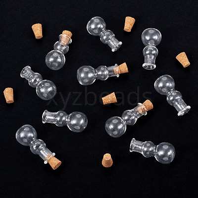 10Pcs Clear Glass Wishing Bottles AJEW-TA0002-85F-1