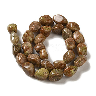 Natural Unakite Beads Strands G-B078-D25-04-1