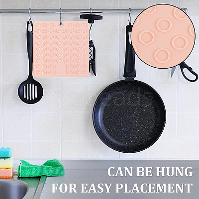 2Pcs Square Silicone Hot Mats for Hot Dishes AJEW-GF0008-26C-1