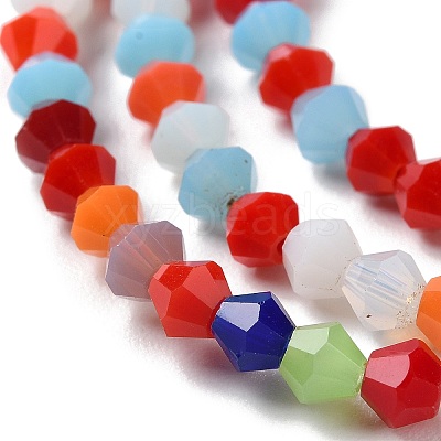 Opaque Solid Color Imitation Jade Glass Beads Strands GLAA-F029-P4mm-16-1