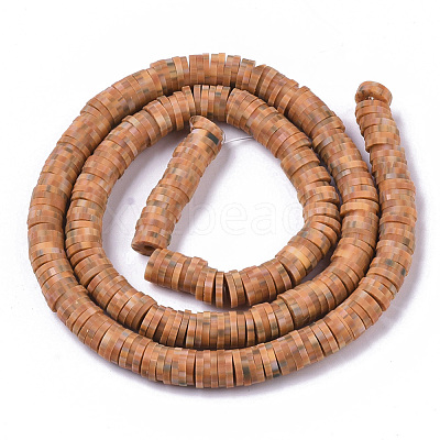 Handmade Polymer Clay Bead Strands CLAY-S094-6mm-B04-1