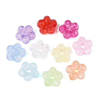Transparent Crackle Acrylic Beads OACR-Q203-03-1