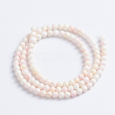 Natural Pink Shell Beads Strands LS-SSHEL-L016-18C-1
