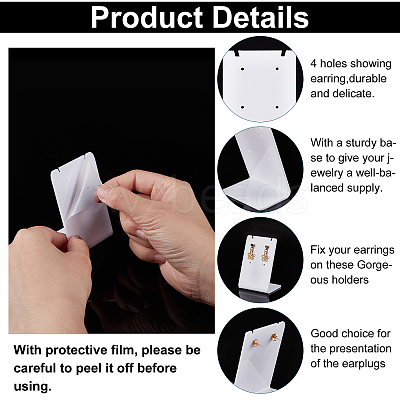 10Pcs Acrylic Earring Stands Displays EDIS-PH0001-16-1