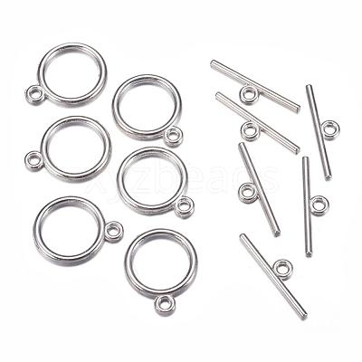 Tibetan Style Toggle Clasps X-TIBE-A12208-P-NR-1