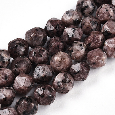 Dyed Natural Sesame Jasper Beads Strands G-T139-8mm-47D-1