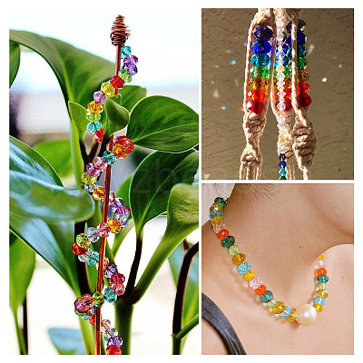 60Pcs 4 Colors Acrylic Beads SACR-TA0001-79-1