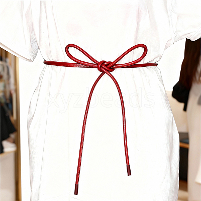 Round PU Leather Cord Tie Knot Belts for Dress DIY-WH20007-802B-05-1
