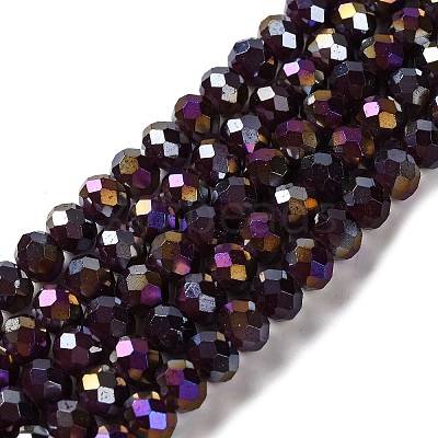 Baking Electroplate Glass Beads Strands LS-DGLA-A039-J6MM-B22-1