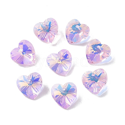 Electroplate Glass Charms GGLA-Z002-02S-1