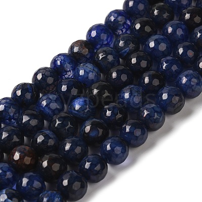 Dyed & Heated Natural Dragon Veins Agate Beads Strands G-P539-A01-11-1