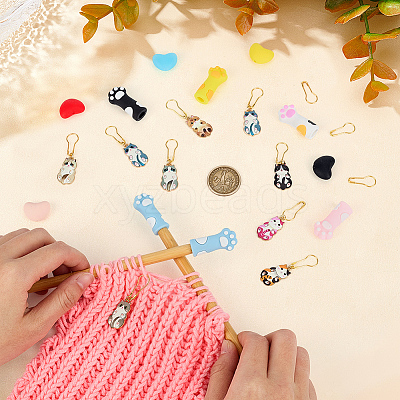 66Pcs Alloy Locking Stitch Markers HJEW-MA00053-1