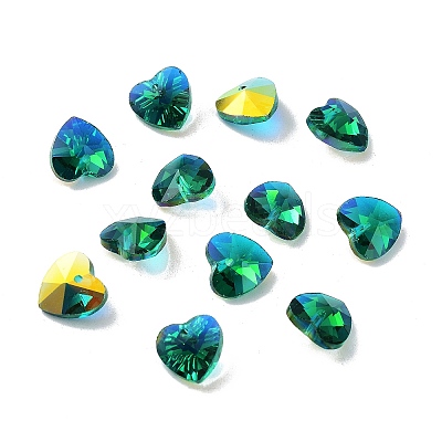 Electroplate Glass Charms GGLA-Z002-02E-1