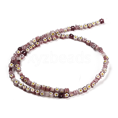 Handmade Millefiori Glass Bead Strands LAMP-J035-4mm-10-1