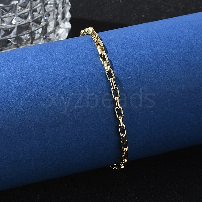 Brass Box Chain Bracelets BJEW-H537-03G-1
