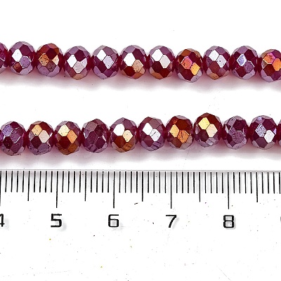 Baking Electroplate Glass Beads Strands LS-DGLA-A039-J6MM-B19-1