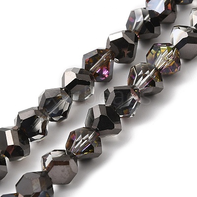 Transparent Electroplate Glass Beads Strands EGLA-I017-04-HP03-1