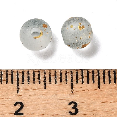 Frosted Transparent Acrylic Beads OACR-F013-12F-1