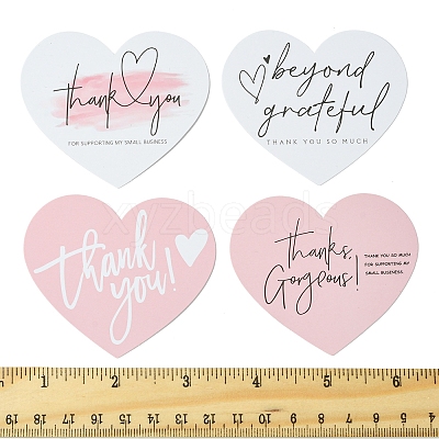 4 Bags 4 Styles Coated Paper Thank You Greeting Card DIY-FS0007-88-1