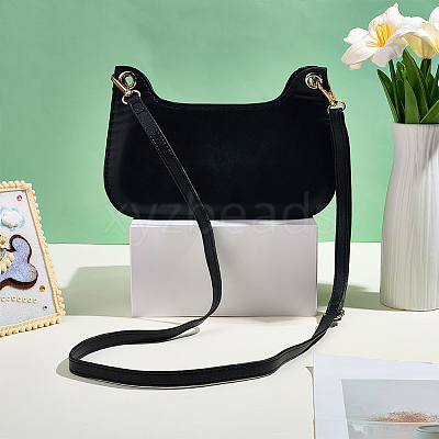 1Pc Black PU Imitation Leather Adjustable Bag Straps AJEW-CL0002-19KCG-1