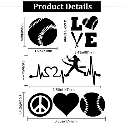 8 Sheets 4 Style Heart & Tennis Pattern Laser Style PET Waterproof Self-Adhesive Stickers STIC-GF0001-02A-1