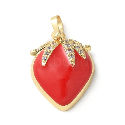 Brass Micro Pave Cubic Zirconia Pendants X-KK-P290-62G-1