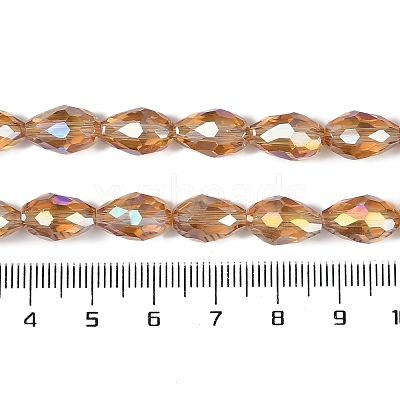 Transparent Electroplate Glass Beads Strands EGLA-N013-T4mm-B21-1