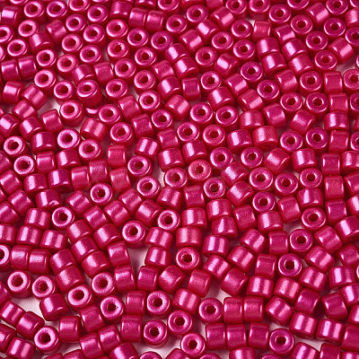 Baking Paint Pearlized Glass Seed Beads SEED-T008-03O-1