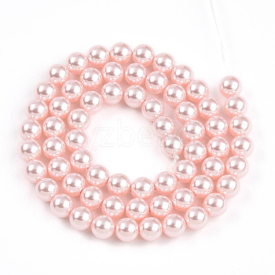 Baking Paint Pearlized Glass Pearl Bead Strands HY-N002-6mm-A10-1