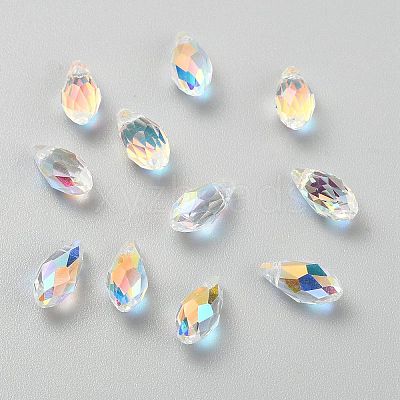 Transparent Electroplate Glass Beads EGLA-WH0001-15B-1