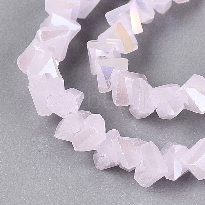 Electroplate Imitation Jade Glass Beads Strands EGLA-Q139-01A-B03-1