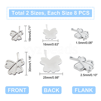 304 Stainless Steel Cabochon Settings STAS-UN0018-57P-1