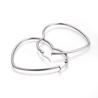 Tarnish Resistant 201 Stainless Steel Hoop Earrings LS-EJEW-A052-09C-1