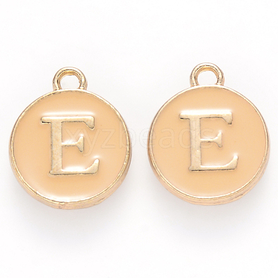 Golden Plated Alloy Enamel Charms X-ENAM-S118-06E-1