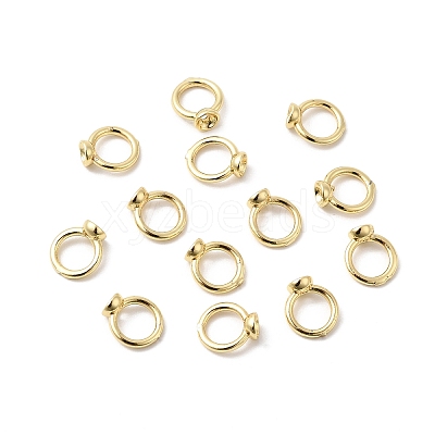 Brass Bead Cap Pendant Bails KK-Z137-02G-02-1