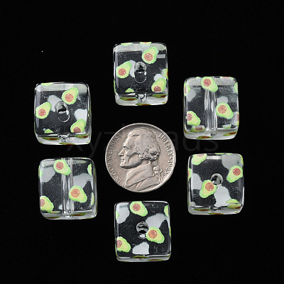 Transparent Printed Acrylic Beads MACR-S374-08A-05-1