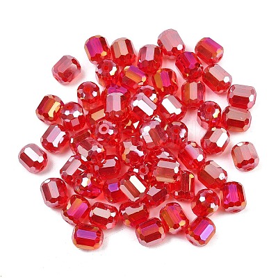 Electroplate Column Glass Beads EGLA-A043-02-AB18-1