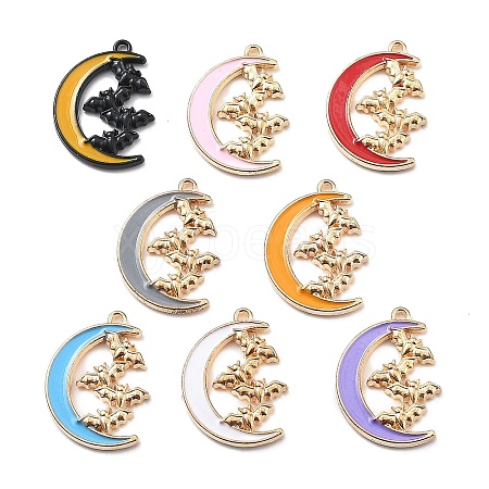 Alloy Enamel Pendants ENAM-S022-02A-1